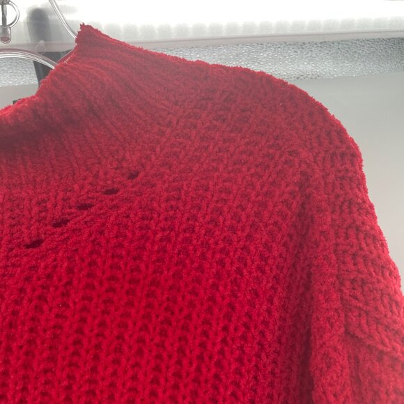 Maurices Women's Knit Sweater Mock Neck Long Sleeve Red Size Large - Picture 4 of 9